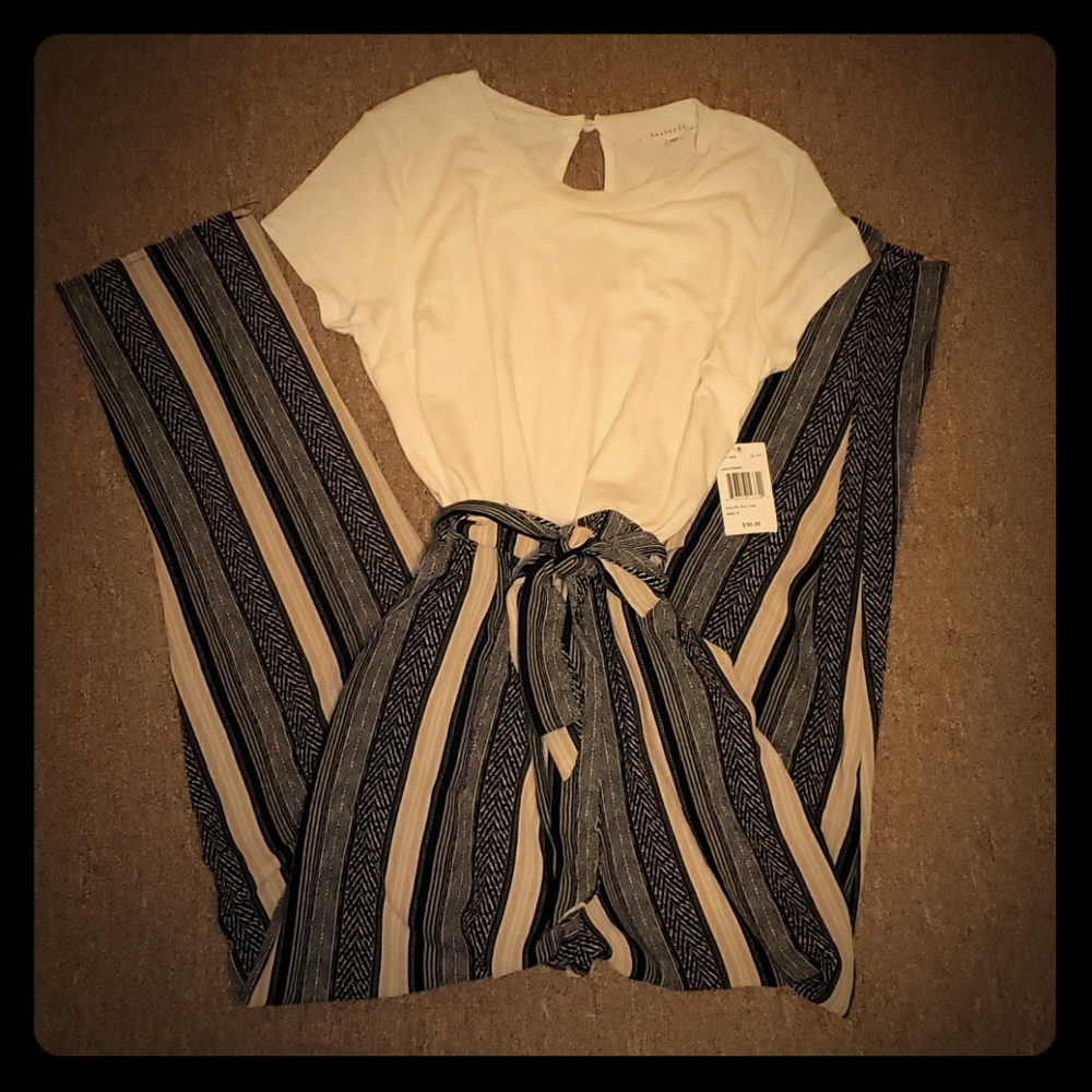 **PRICE DROP** Tan & Black Jumpsuit